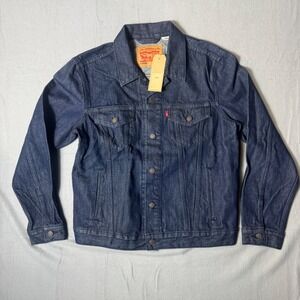 Levis Trucker Jacket 723340673 Mens Medium Dark Indigo Standard Fit Denim Jacket